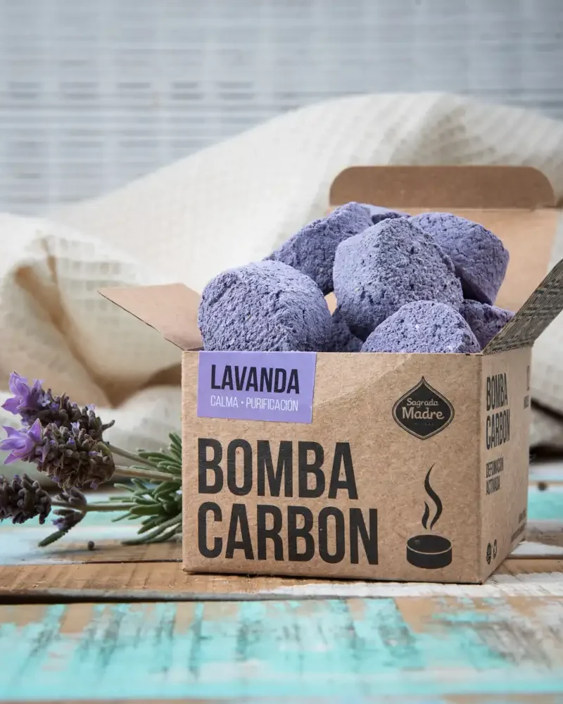 Bomba Carbón De Defumación Activada De Lavanda X 12