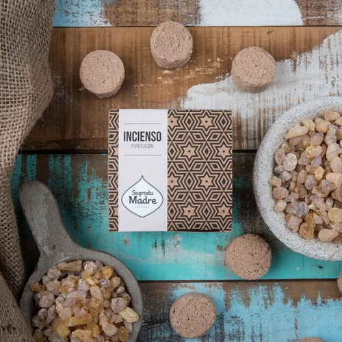 Bomba Carbón De Defumación Activada De Olíbano X 12 Sagrada Madre