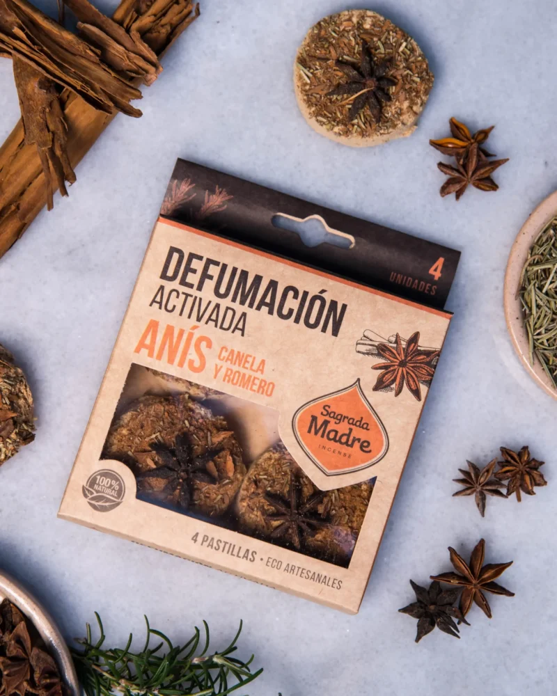 Pastilla De Defumación Activada Con Anís, Canela Y Romero