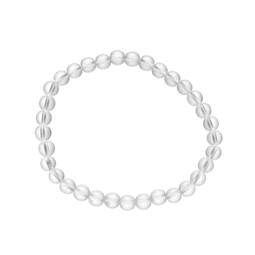 Pulsera de Cuarzo Blanco 6mm