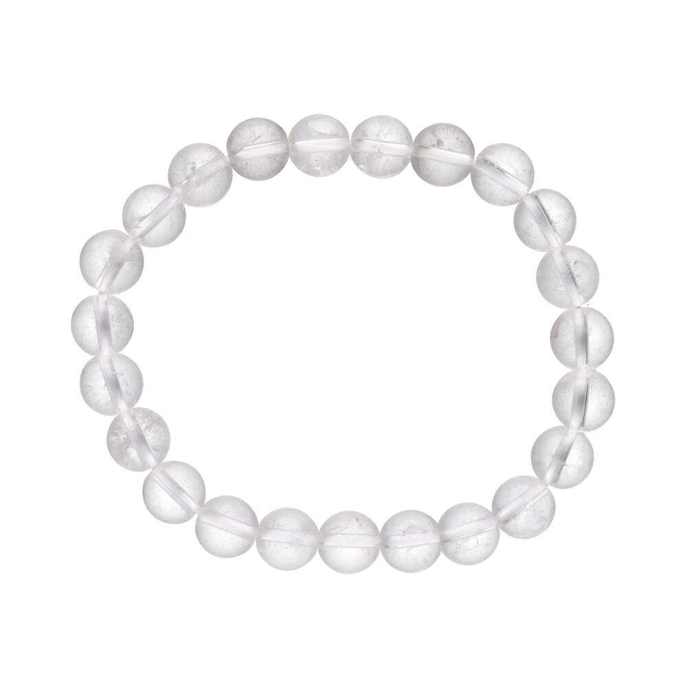 Pulsera de Cuarzo Blanco 8mm